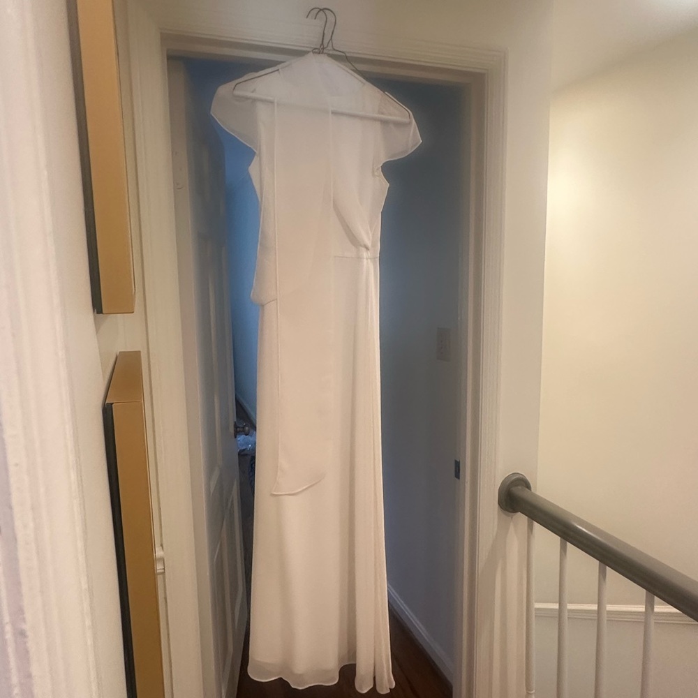 Ceremony by Joanna August White Bridesmaid  Gown